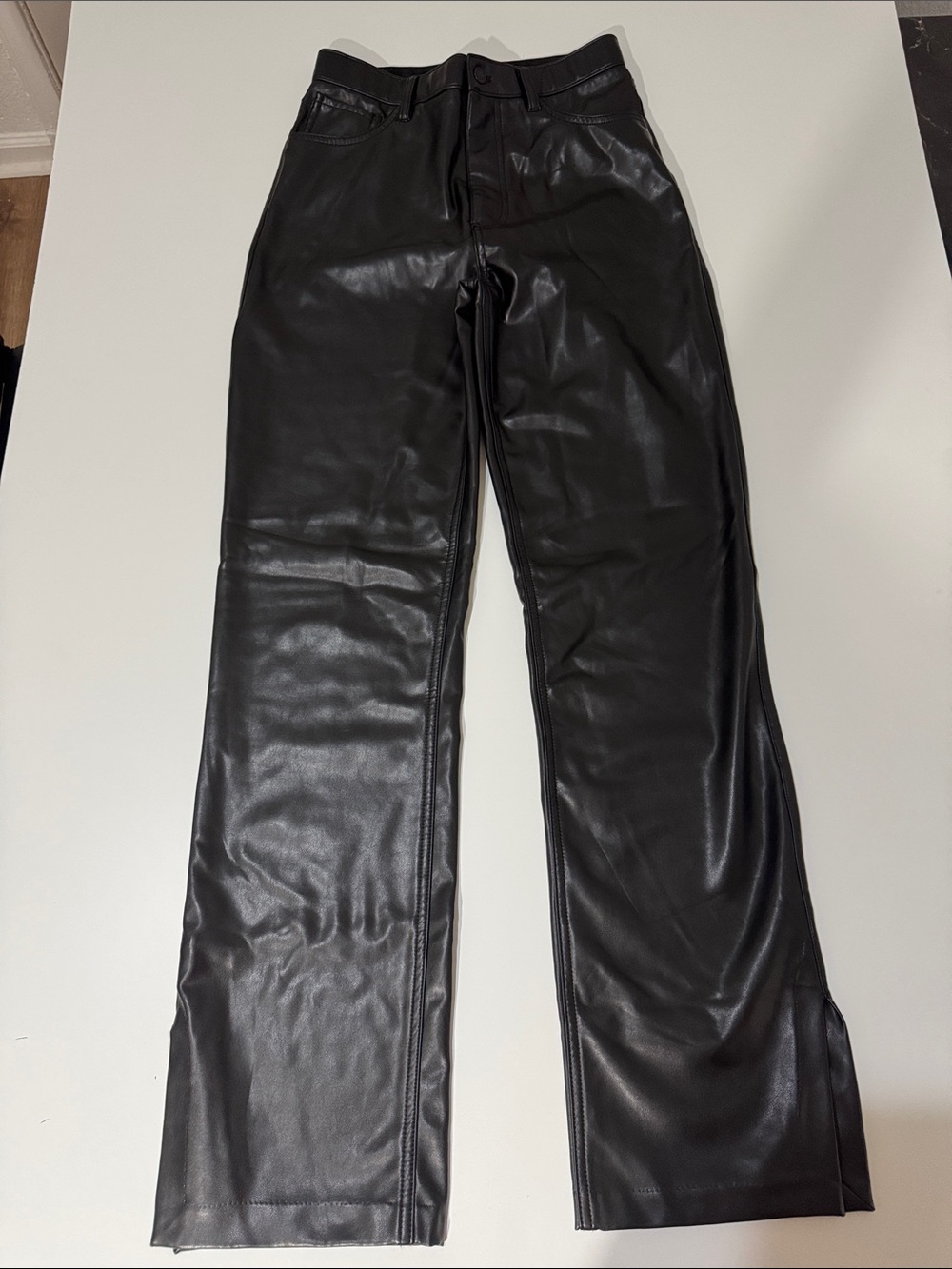 Abercrombie & Fitch Black Faux Leather Pants